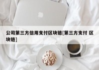 公司第三方信用支付区块链[第三方支付 区块链]