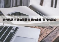 邹传伟区块链公司是哪里的企业[邹传伟简介]